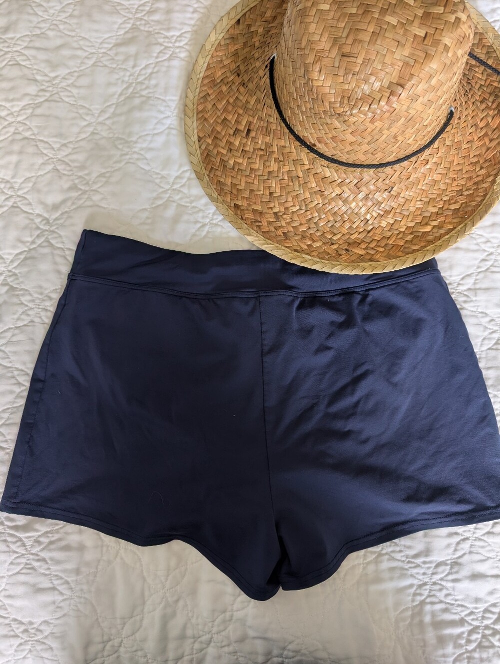 Lands End Navy Swim Trunks